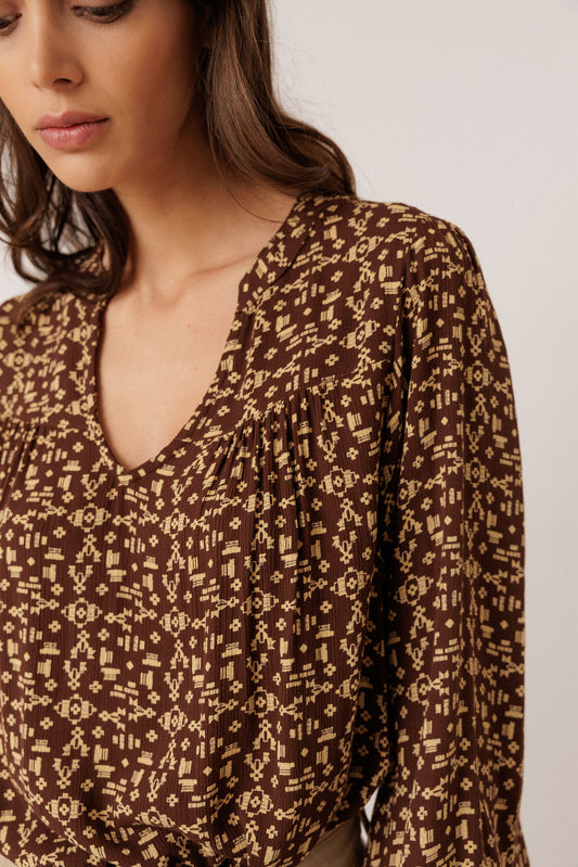 ETHNIC-PRINT BLOUSE 3