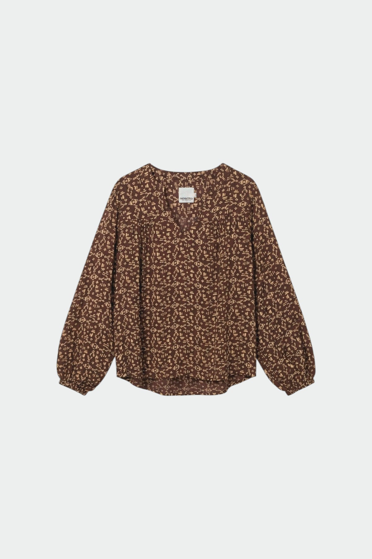 ETHNIC-PRINT BLOUSE