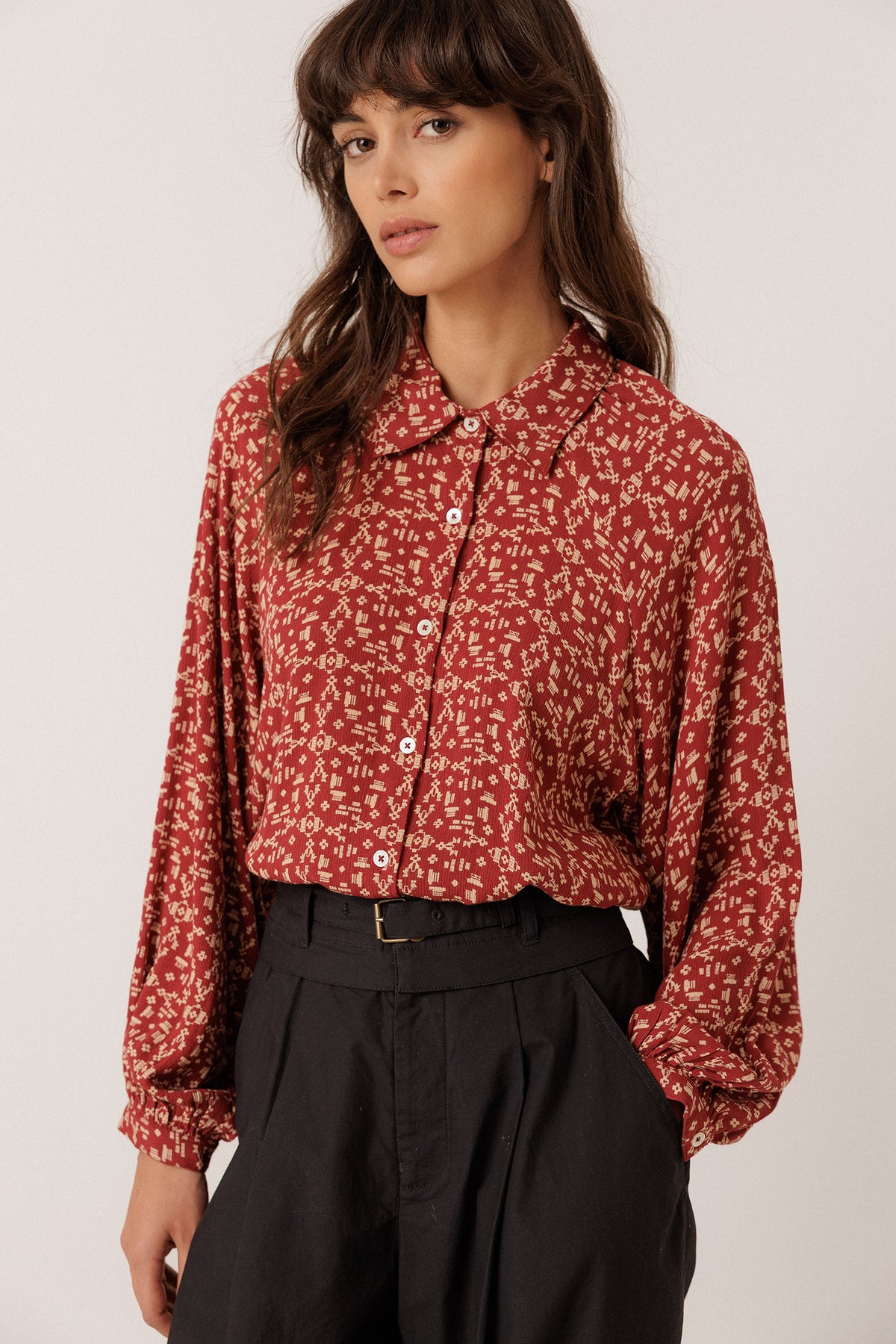 ETHNIC-PRINT SHIRT