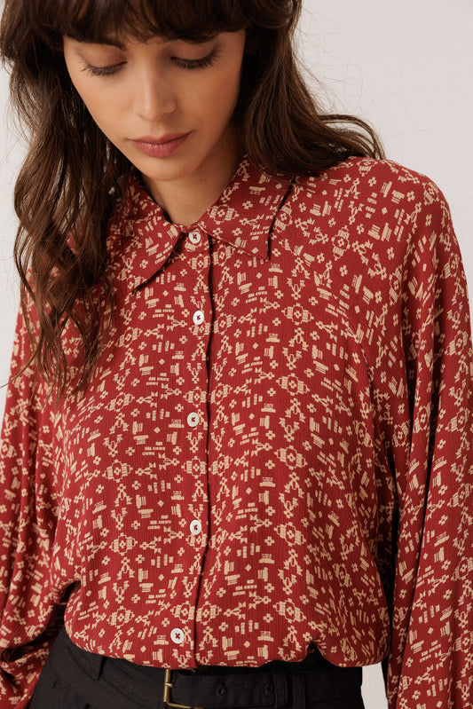 ETHNIC-PRINT SHIRT 3