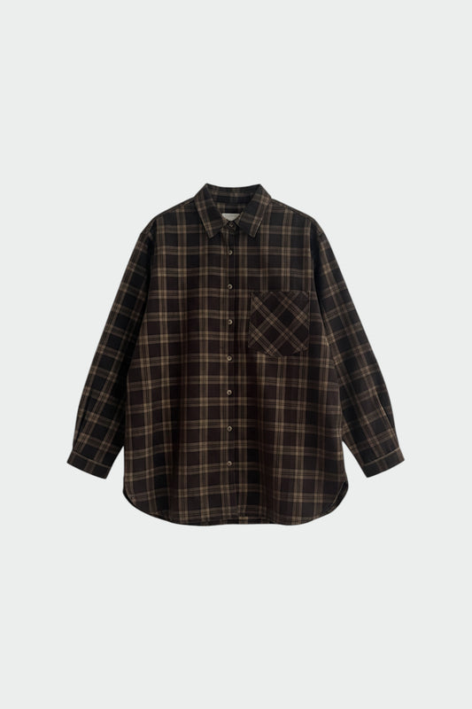 OVERSIZE CHECKERED MICRO-CORDUROY SHIRT 6