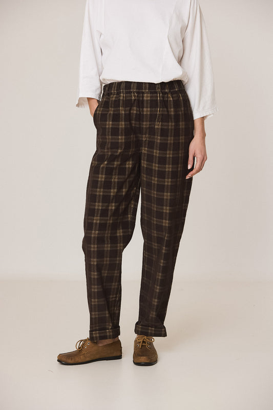 ELASTIC MICRO-CORDUROY CHECKERED PANTS 3