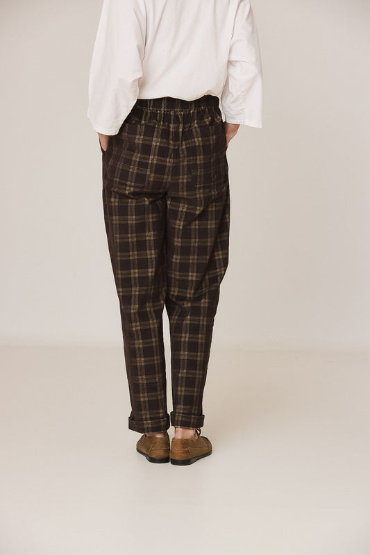 ELASTIC MICRO-CORDUROY CHECKERED PANTS 4