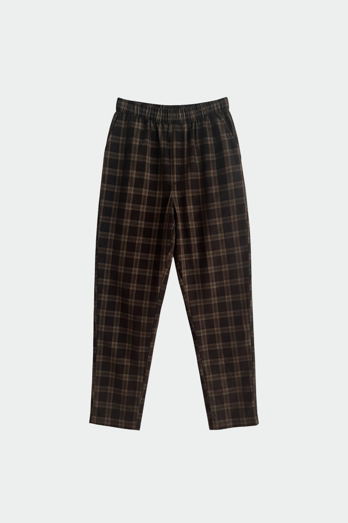 ELASTIC MICRO-CORDUROY CHECKERED PANTS