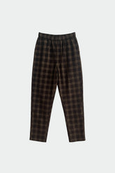 PANTALON ÉLASTIQUÉ MICROVELOURS À CARREAUX