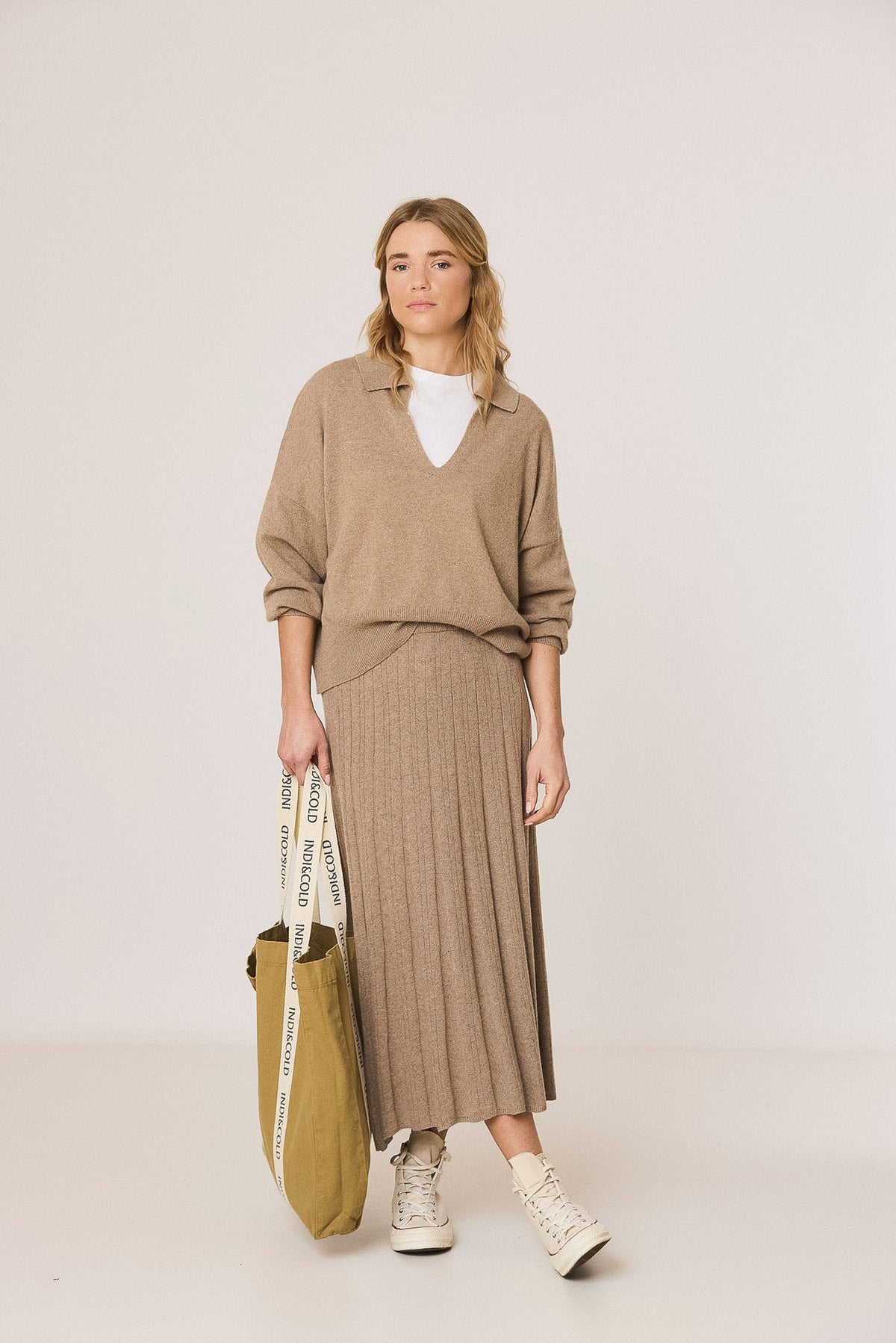 PULL POLO AVEC CACHEMIRE