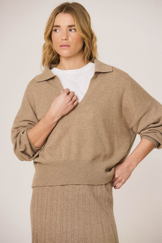 PULL POLO AVEC CACHEMIRE 2