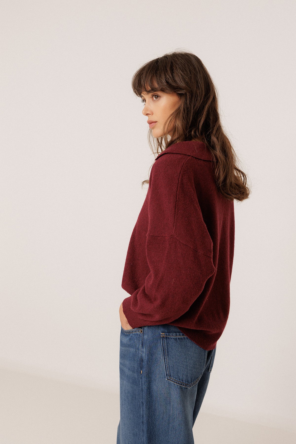 PULL POLO AVEC CACHEMIRE