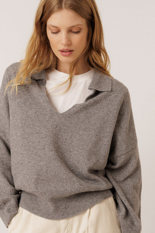 PULL POLO AVEC CACHEMIRE 2