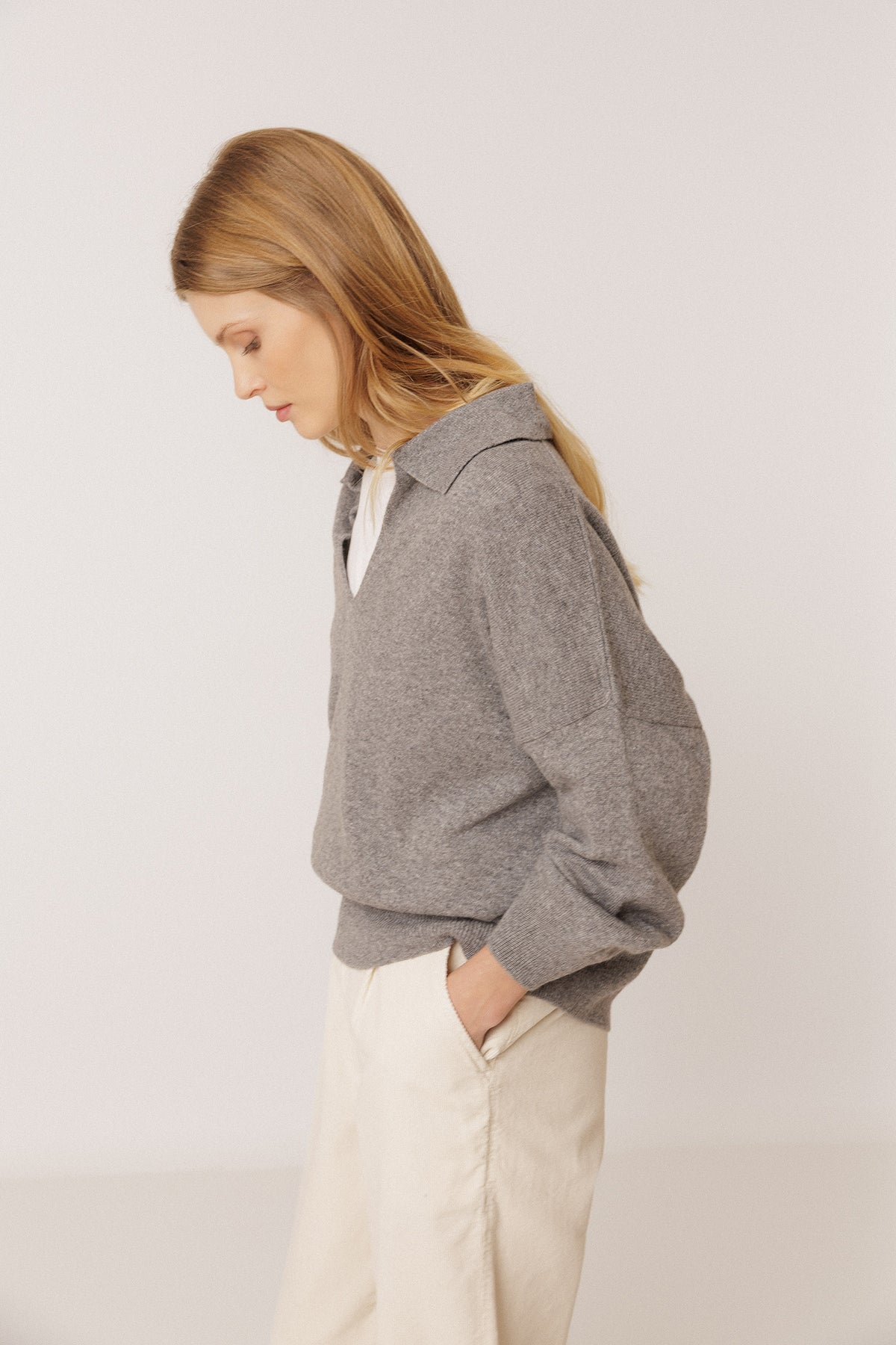 PULL POLO AVEC CACHEMIRE