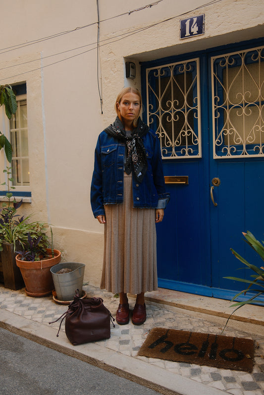 FALDA MIDI CANALÉ CON CASHMERE 2