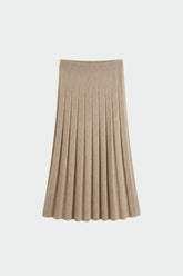 RIBBED MIDI SKIRT WITH CASHMERE