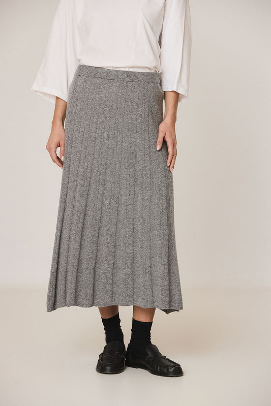 FALDA MIDI CANALÉ CON CASHMERE 5