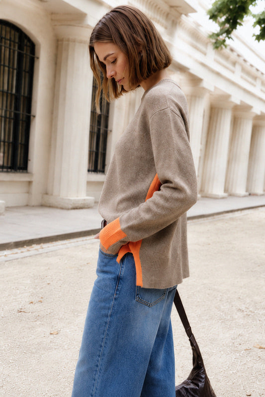 FLUORESCENT-DETAIL SWEATER WITH CASHMERE 2
