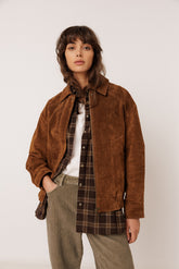 LEATHER BOMBER JACKET