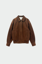 LEATHER BOMBER JACKET