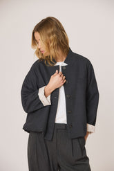 JACKET WITH  ELASTIC HEM