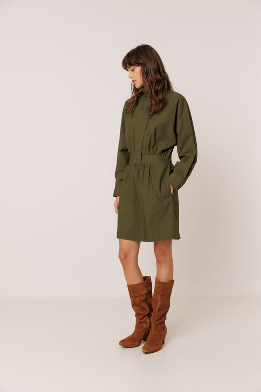 ROBE POPELINE COL MONTANT 4