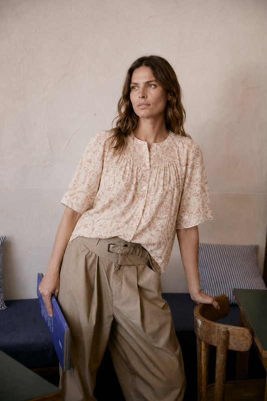 [CL] POPLIN CARROT PANTS 1