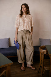 POPLIN CARROT PANTS