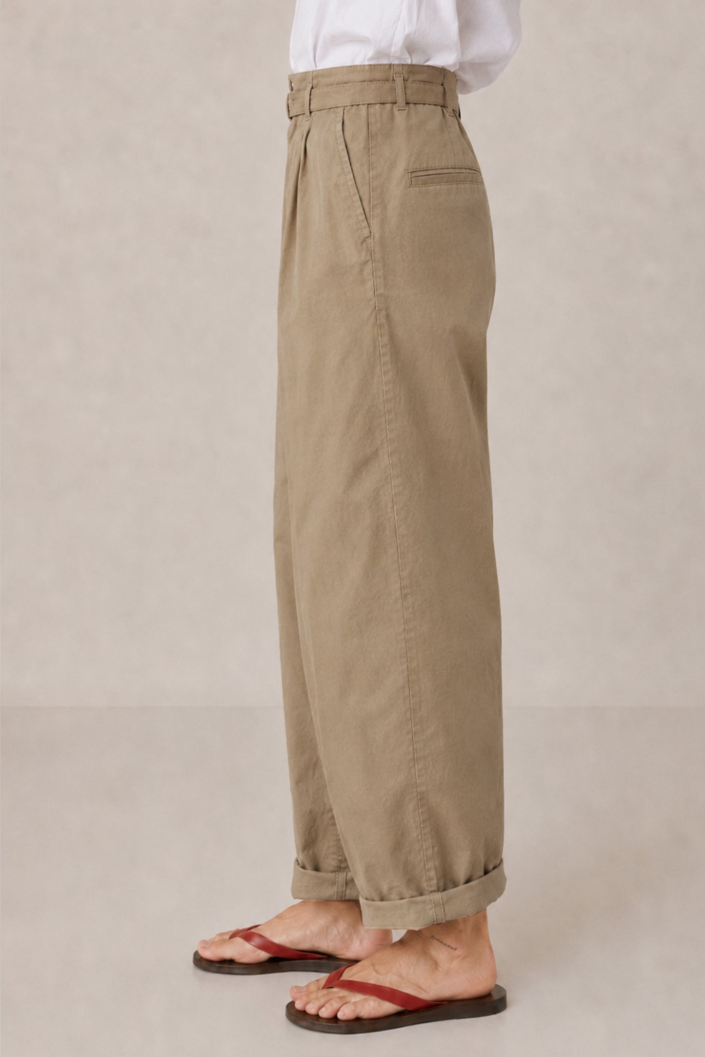 POPLIN CARROT PANTS