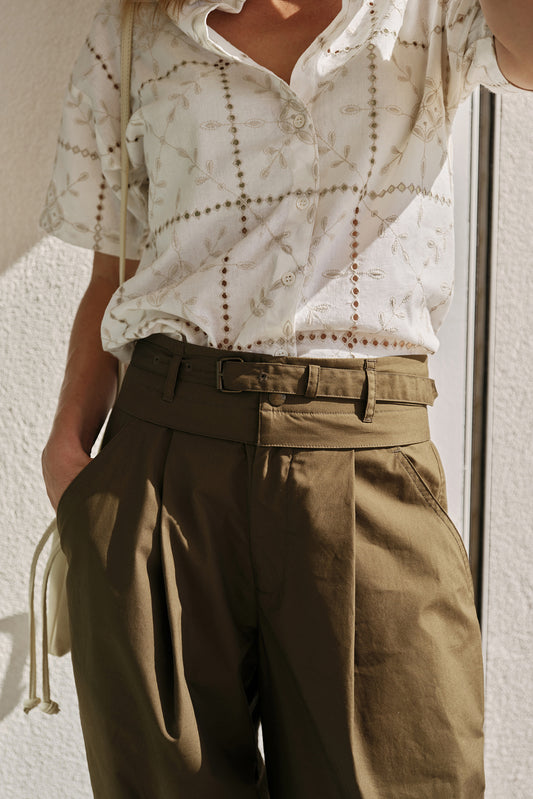 POPLIN CARROT PANTS 2
