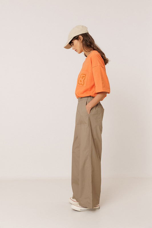 ELASTIC POPLIN PANTS 2