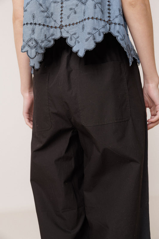 ELASTIC POPLIN PANTS 4