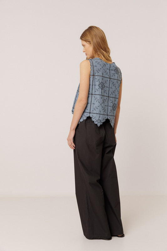 ELASTIC POPLIN PANTS 5