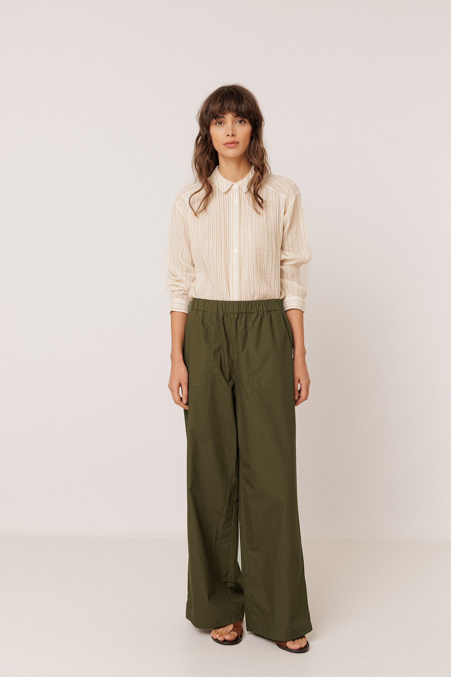 [CL] ELASTIC POPLIN PANTS