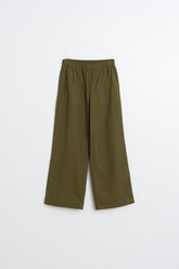 ELASTIC POPLIN PANTS