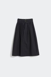 POPLIN MIDI SKIRT