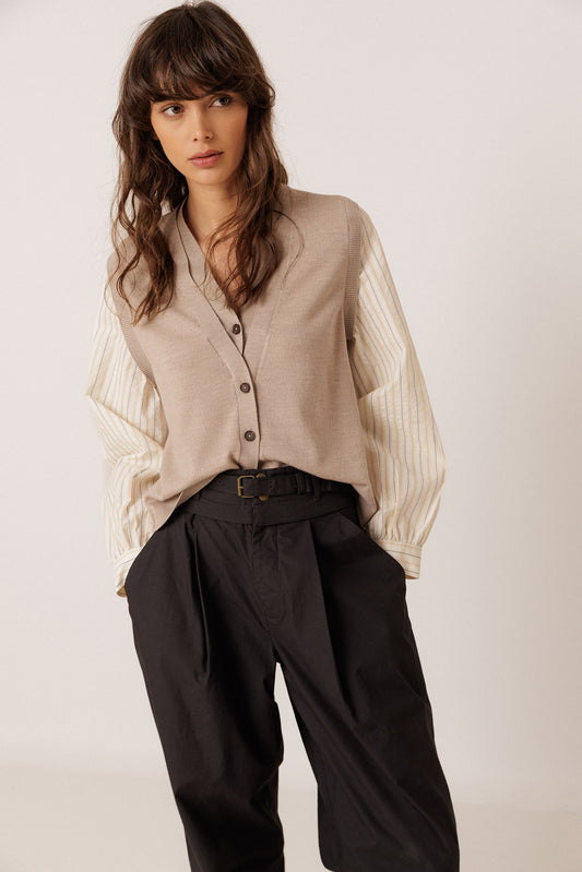 CHAQUETA EFECTO DOBLE 100% MERINO 1