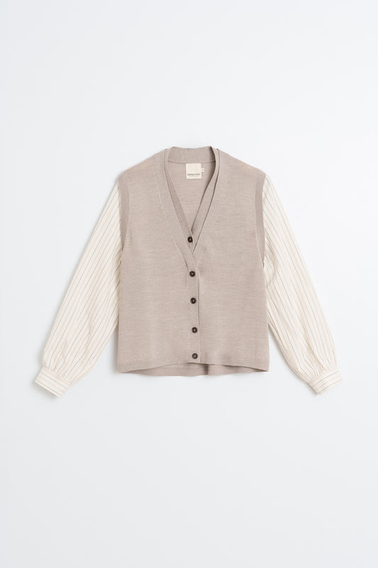 CHAQUETA EFECTO DOBLE 100% MERINO 5