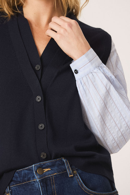 CHAQUETA EFECTO DOBLE 100% MERINO 2