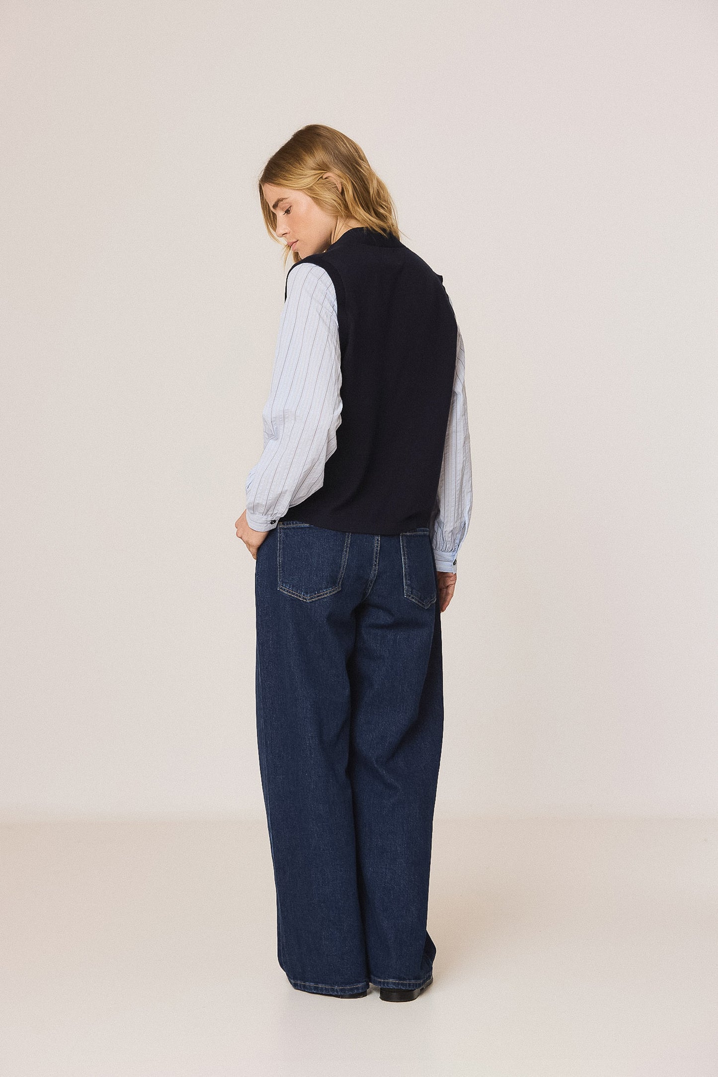 CHAQUETA EFECTO DOBLE 100% MERINO