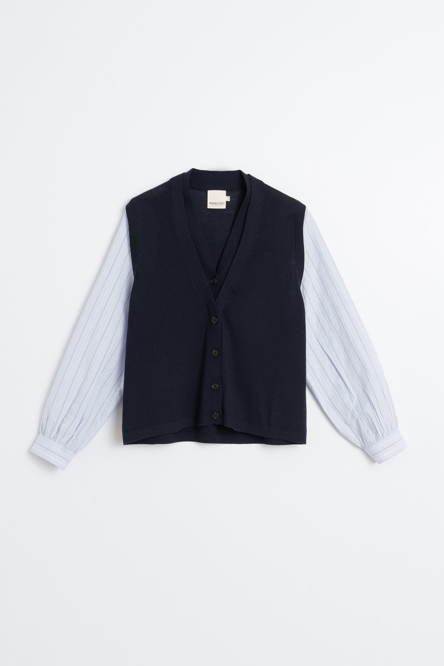 CHAQUETA EFECTO DOBLE 100% MERINO