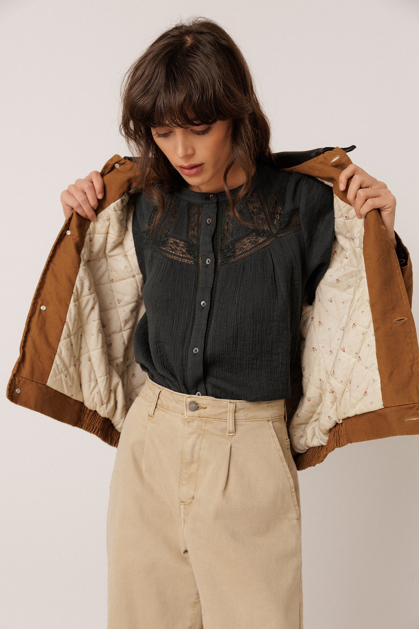 WASHED-EFFECT QUILTED JACKET