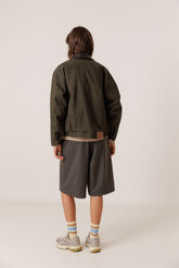 WASHED-EFFECT QUILTED JACKET
