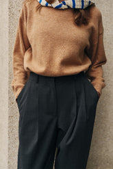 TAILORED PLEAT-FRONT TROUSERS