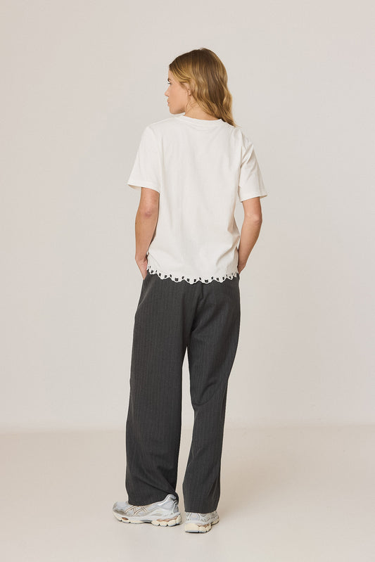 T-SHIRT WITH MONOGRAM DRAWING CUTOUT 4