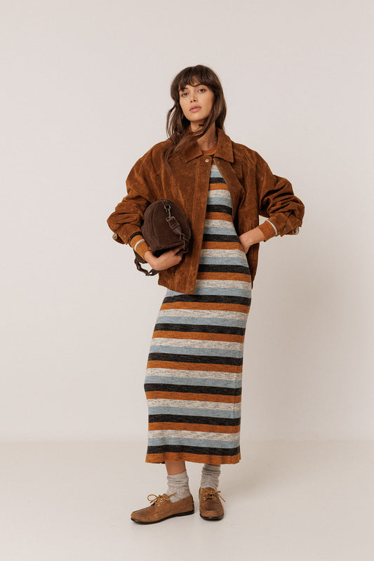 STRIPED DRESS WITH MERINO 2