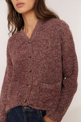CARDIGAN CHINÉ BOUTONNÉ