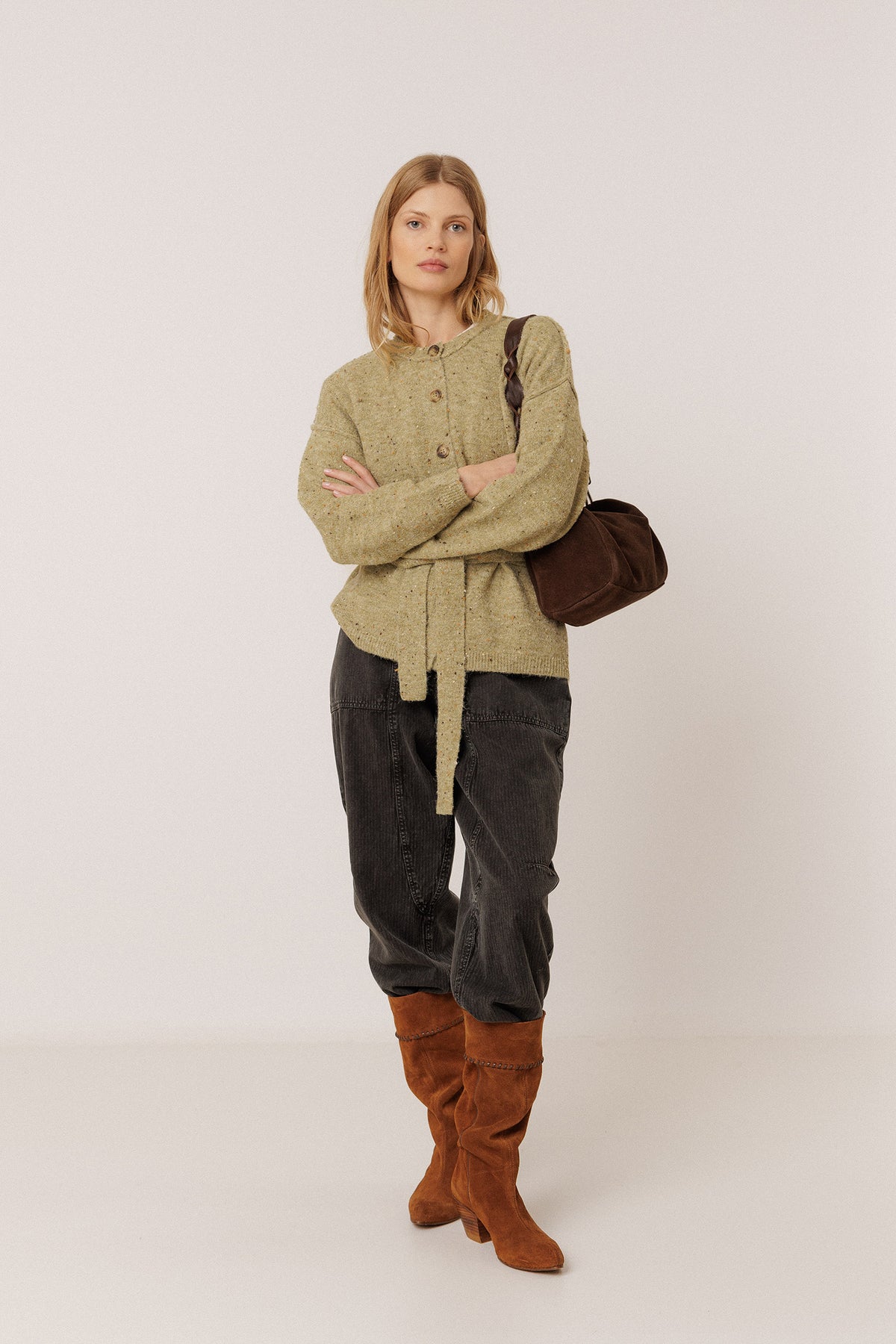CHAQUETA NEPS CINTURÓN AJUSTABLE