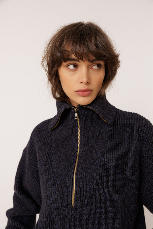 PULL ZIPPÉ AVEC MÉRINOS 3