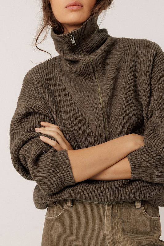 ZIP SWEATER WITH MERINO 2