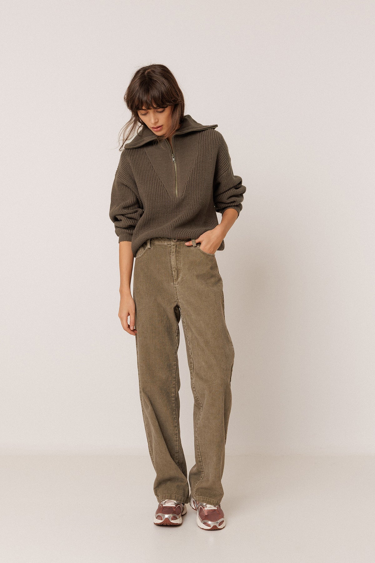 ZIP SWEATER WITH MERINO