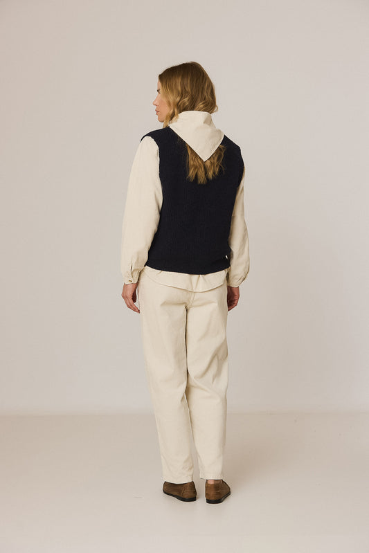 CHALECO PUNTO CANALÉ CON MERINO 4