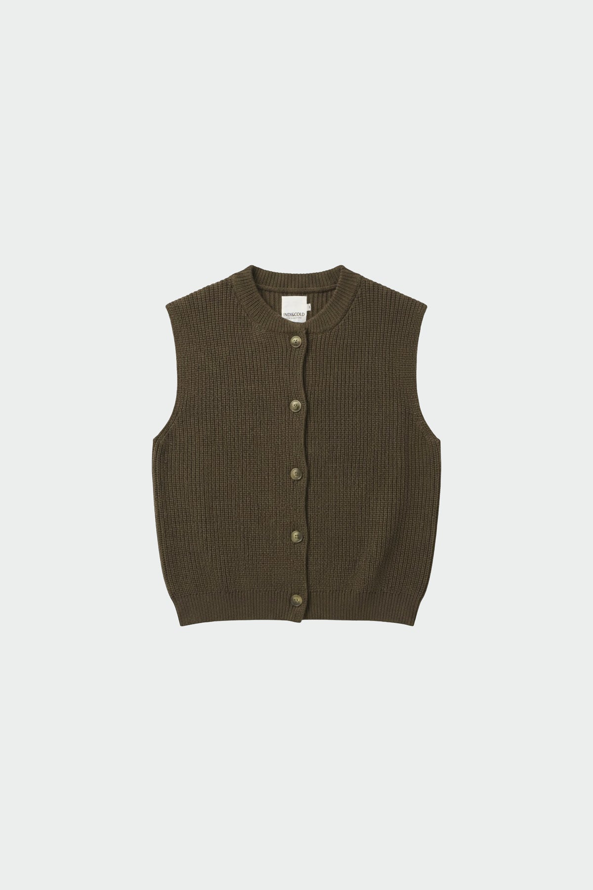 RIB-KNIT VEST WITH MERINO