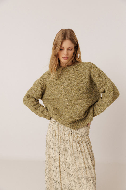 DECORATIVE-KNIT SWEATER 1